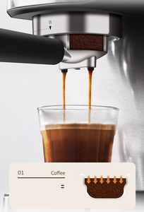 Cafetera Espresso de Acero Inoxidable de 20 Bares, Cafetera Portátil - Product Image 1