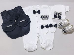 ชุดเสื้อผ้าเด็กแรกเกิด 5 ชิ้น ประดับมงกุฎอัญมณี - Product Image 2