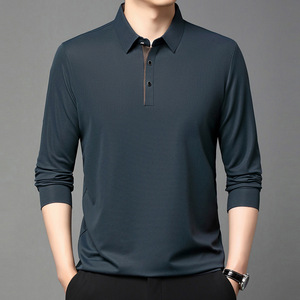 เสื้อโปโลผู้ชายผ้าถักแห้งเร็ว พิมพ์ลายปักโลโก้ตามสั่งจากโรงงาน ผลิตจากผ้าสแปนเด็กซ์/คอตตอน คุณภาพสูง เหมาะสำหรับกอล์ฟ - Product Image 1