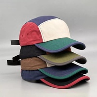 Casquette à cinq panneaux assortie aux couleurs 2022 pour hommes et femmes, casquette rétro à visière, casquette de baseball décontractée pour l'extérieur, casquette hip-hop