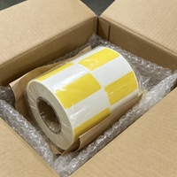 Étiquette autocollante vierge jaune et blanche personnalisée pour code-barres, transfert thermique, pour marquage d'inventaire et étiquetage d'entrepôt