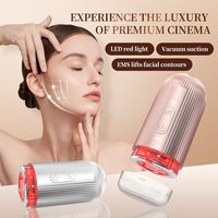 Appareil galvanique de soins de la peau Massage par ventouses sous vide à haute fréquence Outil de sculpture pour le lifting du visage Thérapie par la lumière rouge Masseur de visage pour le cou