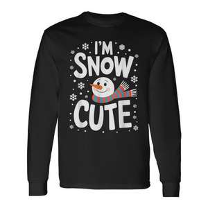 T-shirt à manches longues I'm Snow Cute, vêtements de Noël - Product Image 1