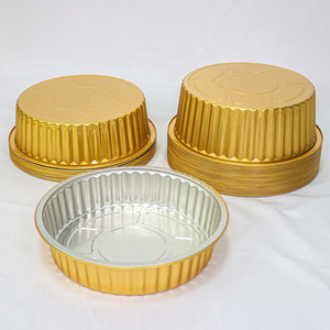 Vàng dùng một lần PP nhôm lá mỏng <span class=keywords><strong>container</strong></span> với lá Nắp 920ml công suất lớn cấp thực phẩm Vòng bột giấy đúc - Product Image 6