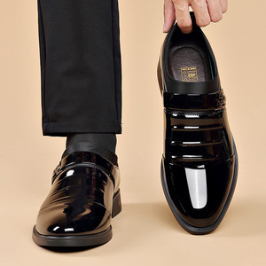 Zapatos de Vestir de Cuero Patentado para Hombre, Blancos, Tallas Grandes 38-48, Cierre de un Toque, para Oficina, Carrera, Ropa Formal - Product Image 4