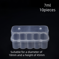 Boîte de rangement en plastique pour 10 flacons de 7 ml, étui portable pour peptides et poudres lyophilisées, vente en gros