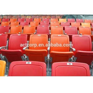 Indoor Outdoor Use Plastic <strong>Seats</strong> Blow Molding VIP Folding <strong>Stadium</strong> <strong>Chair</strong> for Basketball Fixed Seating with Aluminum Leg CS-GZY-L - Product Image 2
