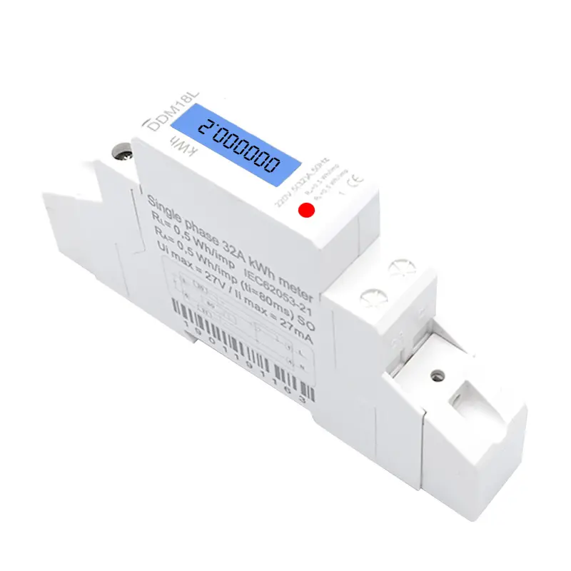 OEM Brand MID Approved Single Phase 1A/5A CT Multifunction Bi-directional Measurement Din Rail Energy Meter for Invertor