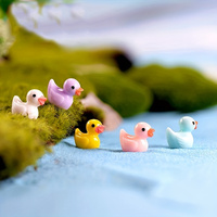 Kotak Misteri Trendy Mini Bebek Resin Bercahaya DIY Figur Bebek Kuning Buatan Tangan Miniatur Bebek Warna-warni untuk Souvenir Pesta