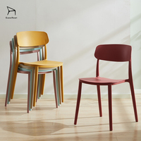 Vente en Gros de Chaises de Salle à Manger Simples et Modernes en Plastique Empilables pour Jardin Extérieur, Restaurant, Fourniture d'Usine, Mobilier de Maison