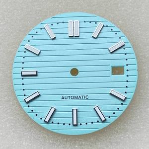 New 30.5mm green-lit stainless steel <b>case</b> of mechanical <b>watch</b> with NH35 movement - Product Image 6