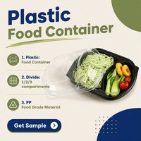 Contenitore per Alimenti Usa e Getta in Plastica da 10 Pollici, a Prova di Manomissione, Microondabile, con 2 Scomparti, per Asporto Ristorante