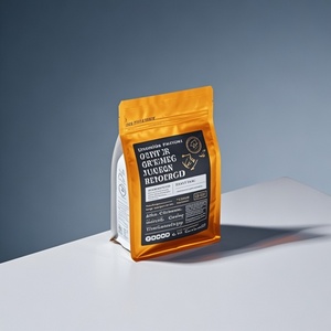 Wholesale Coffee <b>Bag</b> with Degassing Valve Aluminum Foil Mylar Flat Bottom Box Pouch 16oz 1lb Coffee Bean Packaging - Product Image 6
