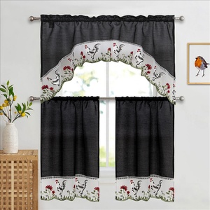 <span class=keywords><strong>Tende</strong></span> da Cucina Pronte Piccole Economiche all'Ingrosso con Gallo <span class=keywords><strong>e</strong></span> Frutta, <span class=keywords><strong>Tendenze</strong></span> per Interni, Design per <span class=keywords><strong>Tende</strong></span> da Finestra per la Casa - Product Image 3