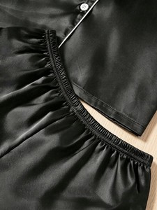 Nuevo Conjunto <span class=keywords><strong>de</strong></span> Pijama <span class=keywords><strong>de</strong></span> Tres Piezas en Satén Premium <span class=keywords><strong>de</strong></span> Color Sólido, Casual y Suave <span class=keywords><strong>para</strong></span> Primavera, Verano y Otoño - Product Image 3