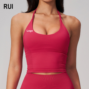 เสื้อชั้นในออกกำลังกาย RUIQUWIN แบบสั่งทำพิเศษ ด้านหน้าเบา รองรับได้ดี ระบายอากาศได้ดี แห้งเร็ว สายคล้องคอ สำหรับฟิตเนส ยิม โยคะ ออกกำลังกาย ผู้หญิง - Product Image 1