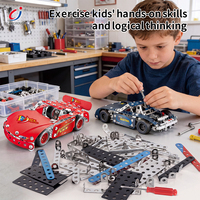 Kit de Voiture Métallique à Assembler Soi-même Chengji – Jouets Éducatifs STEM, Modèle de Voiture de Course Sportive, Blocs de Construction pour Enfants, Cadeaux
