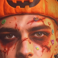 Masque de Halloween 3D en maille avec visage de citrouille fantôme, cagoule de déguisement, cache-visage pour fête et farces