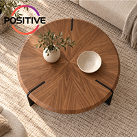 Table basse ronde moderne minimaliste avec pieds en acier inoxydable, design créatif, mobilier de salon, fabrication OEM ODM directe d'usine