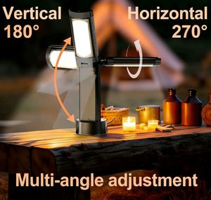 Lampe de camping portable pliable avec trépied, interface à vis 1/4 pour diffusion en direct, LED lumineuse - Product Image 4