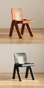 Sedia Moderna Classica in <span class=keywords><strong>Legno</strong></span>, Poltrona Lounge in <span class=keywords><strong>Legno</strong></span> <span class=keywords><strong>di</strong></span> Frassino Massiccio e Rattan - Product Image 5