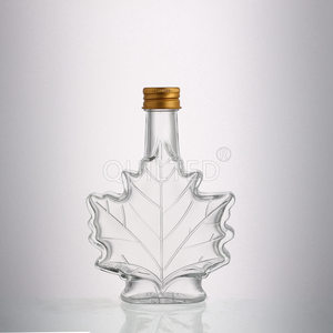 Bouteilles en verre transparentes en forme de feuille d'<span class=keywords><strong>érable</strong></span> pour sirop, 50 ml, 100 ml, 250 ml, avec bouchon <span class=keywords><strong>à</strong></span> vis, vente en gros - Product Image 5