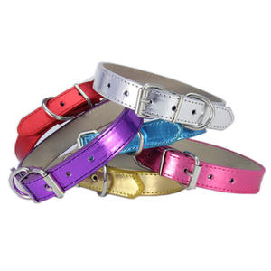 Holesale-<span class=keywords><strong>collar</strong></span> metálico para perros y gatos, color blanco, de cuero - Product Image 3