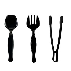 Ensemble d'ustensiles jetables pour banquet, couteau, fourchette, <span class=keywords><strong>cuillère</strong></span>, service de table <span class=keywords><strong>en</strong></span> <span class=keywords><strong>plastique</strong></span> pour événements, avec clip - Product Image 5