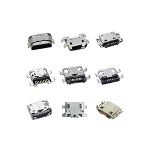 USB connector micro 5 pin DIP USB connector female part B type miniature usb socket for Cell Phone Charging pin connector