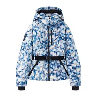 Manteau d'hiver matelassé en coton coupe-vent pour femme, série ski, nouvelle collection 2025, multicolore, à nouer à la taille, avec capuche amovible, pour l'UE/États-Unis