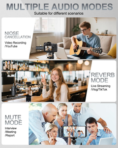 Micrófono Lavalier Inalámbrico Dinámico 3 en 1 de Alta Calidad, Omnidireccional, 110dB SPL, Ligero, Conector Lightning USB-C para Teléfono Inteligente - Product Image 6