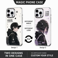 Coque de téléphone personnalisée Vigreat 3D à effet morphing, image changeante lenticulaire, illusion d'inclinaison pour iPhone Samsung, coque rigide, cadeau, vente en gros