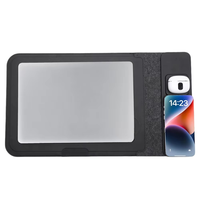 Housse pour ordinateur portable en cuir PU personnalisée 5 en 1 avec tapis de charge sans fil pour Macbook Air Pro 13 14 15 16 pouces