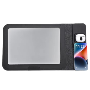 Housse <span class=keywords><strong>pour</strong></span> ordinateur portable en cuir PU personnalisée 5 en 1 avec tapis de charge sans fil <span class=keywords><strong>pour</strong></span> <span class=keywords><strong>Macbook</strong></span> <span class=keywords><strong>Air</strong></span> Pro 13 14 15 16 pouces - Product Image 2