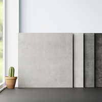 Carrelage mural intérieur moderne simple 600X600 gris ciment mat antique rustique en porcelaine antidérapant salon salle de bain brique réfractaire