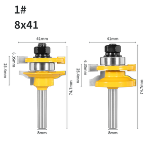 3PCS 8mm Shank Cover 41mm Roman Ogee Stile & Rail Assemble Router Bit Woodworking Milling Cutter for Wood Tools - Product Image 4