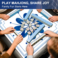 Tapis de table de mahjong décoratif portable, réduction du bruit, antidérapant, imperméable, respectueux de l'environnement, en caoutchouc naturel, microfibre, pliable