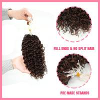Extensions de cheveux brésiliens à pointe en plumes, super double drawn, Remy, légères, faciles à installer, ondulation douce premium, micro-link