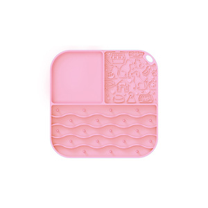 Factory Direct Wholesale 3 in 1 Feed Slow <b>Food</b> Bowl <b>Mat</b> Pet Silicone Suction Cup Licking <b>Mat</b> Eco-Friendly Portable <b>for</b> <b>Dogs</b> - Product Image 1