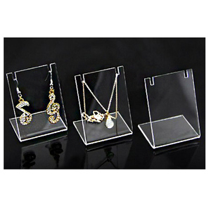Acrilico trasparente Titolare Della Collana Dell'orecchino Del Basamento Dei Monili Del Supporto Del Basamento - Product Image 1