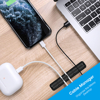 Dropshipping câble fil organisateur support silicone collant clips cordon gestion usb charge câble organisateur