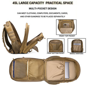 Venta al por mayor bolsa táctica impermeable personalizada gimnasio senderismo caza Mochilas Taticas 45L Molle mochila táctica impermeable para hombres - Product Image 2