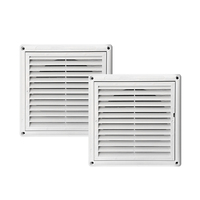 Grille d'aération carrée en plastique blanc durable avec moustiquaire pour ventilation murale et de plafond
