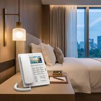 Teléfono IP para Hotel H5W con Wi-Fi, Pantalla a Color de 3.5'', Video H.264, Carga USB, 6 Teclas de Marcación Rápida, PoE, SIP, VoIP, Teléfono de Recepción para Hostelería