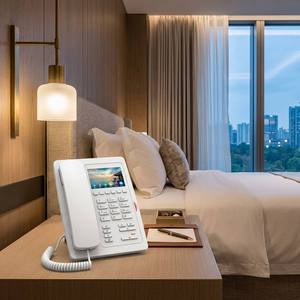 Téléphone IP Wi-Fi H5W pour hôtel, écran couleur 3,5 pouces, vidéo H.264, chargement USB, 6 touches de numérotation rapide, PoE, SIP, <span class=keywords><strong>VoIP</strong></span>, téléphone de bureau pour l'hôtellerie - Product Image 5