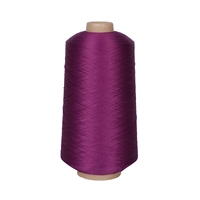Fil DTY Fantaisie Teint et Élastique à Haute Ténacité, 100% Polyester, Anti-Bactérien, Écologique, Couleurs Personnalisées, Vente en Gros Usine