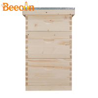 Juego completo de colmena de 3 niveles de madera de pino o abeto, colmena de madera tipo Langstroth, caja de miel para abejas.