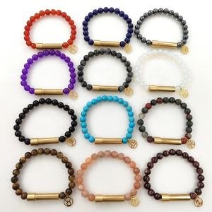 كريستال فريد شفاء نية سر رسالة سوار ، زودياك تسجيل الرغبات سوار ، تعويذة مطرز أساور معبأة مع بطاقة - Product Image 6