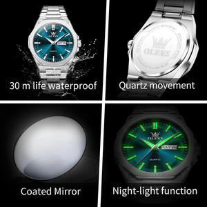 Reloj de Lujo 3733 con Logotipo Personalizado de Fábrica, Diseño a Medida, Resistente al Agua, Logotipo Personalizado OEM, Reloj de Cuarzo Clásico, Elegante y Ejecutivo para Hombre - Product Image 5