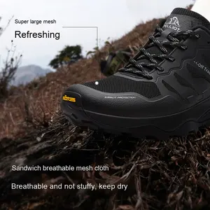 Pelliot <span class=keywords><strong>Bottes</strong></span> <span class=keywords><strong>de</strong></span> <span class=keywords><strong>randonnée</strong></span> d'extérieur Vibram Chaussures <span class=keywords><strong>de</strong></span> montagne tout-terrain antidérapantes et résistantes à l'usure pour hommes et femmes - Product Image 1